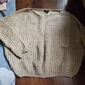 Audrey sweater size small on light tan vneck